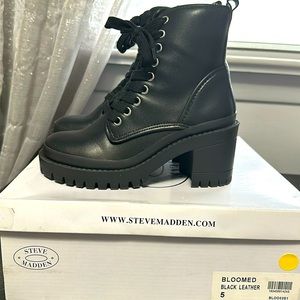 Steve Madden Bloomed Black leather